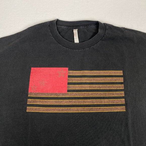 Moor Morocco Native American Flag Red Yellow Gold Graphic Black Cotton Tee XXL - Picture 3 of 4